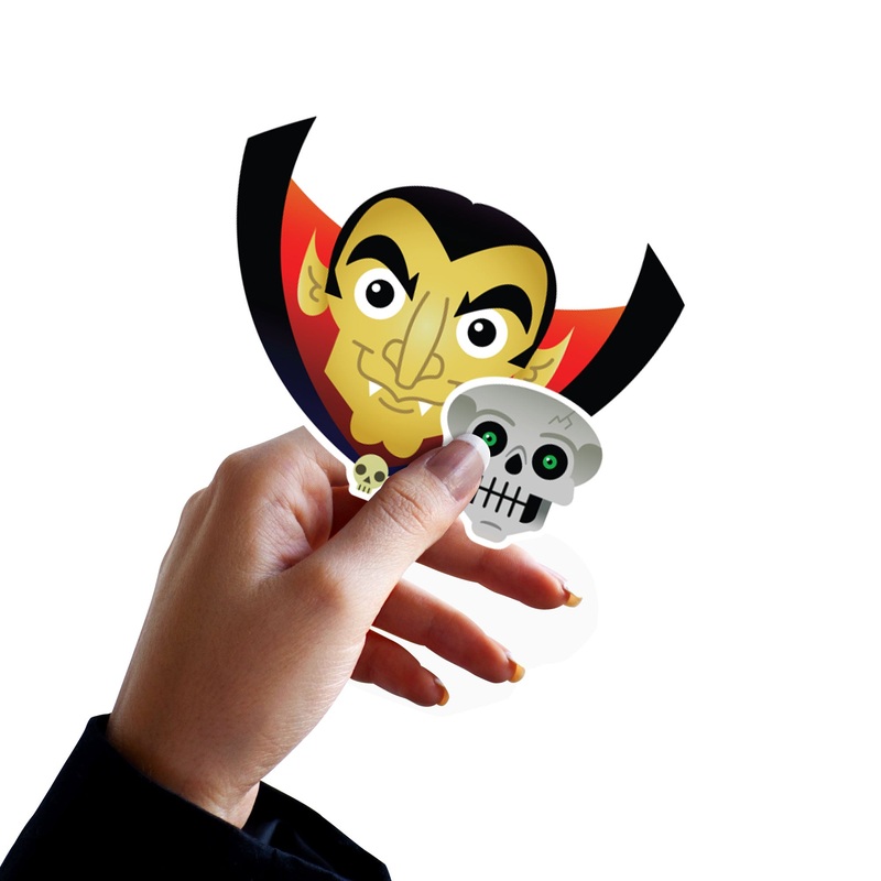 Sheet of 5 -Halloween:  Scary Characters Minis        –   Removable    Adhesive Decal