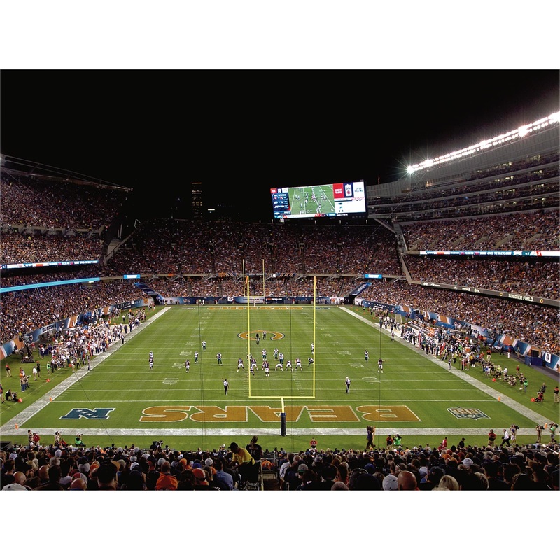 Soldier Field Corner View – Peel & Stick Poster – Official NFL – Chicago Bears – Reusable Vinyl Wall Decal
