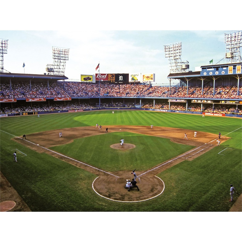 Tiger Stadium Behind Home Plate – Peel & Stick Poster – Official MLB – Detroit Tigers – Reusable Vinyl Wall Decal
