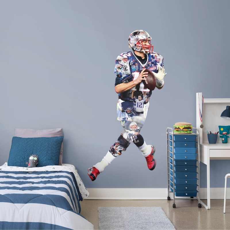 Tom Brady – Peel & Stick Poster – Official NFL – New England Patriots – Reusable Vinyl Wall Decal
