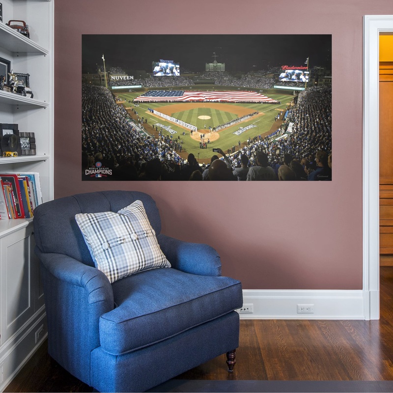 Wrigley Field 2016 World Series – Peel & Stick Poster – Official MLB – Chicago Cubs – Reusable Vinyl Wall Decal