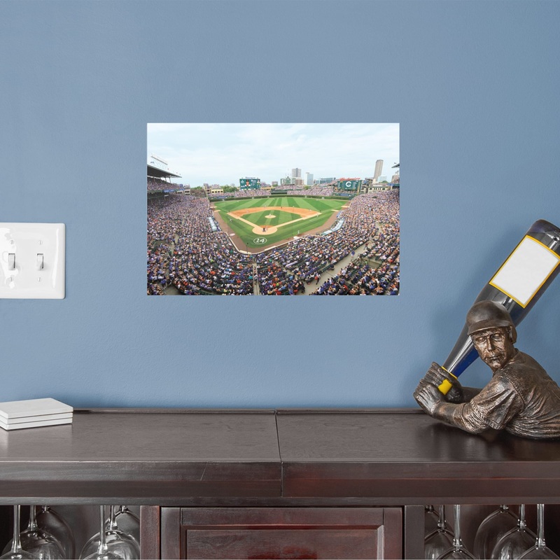 Wrigley Field – Peel & Stick Poster – Official MLB – Chicago Cubs – Reusable Vinyl Wall Decal