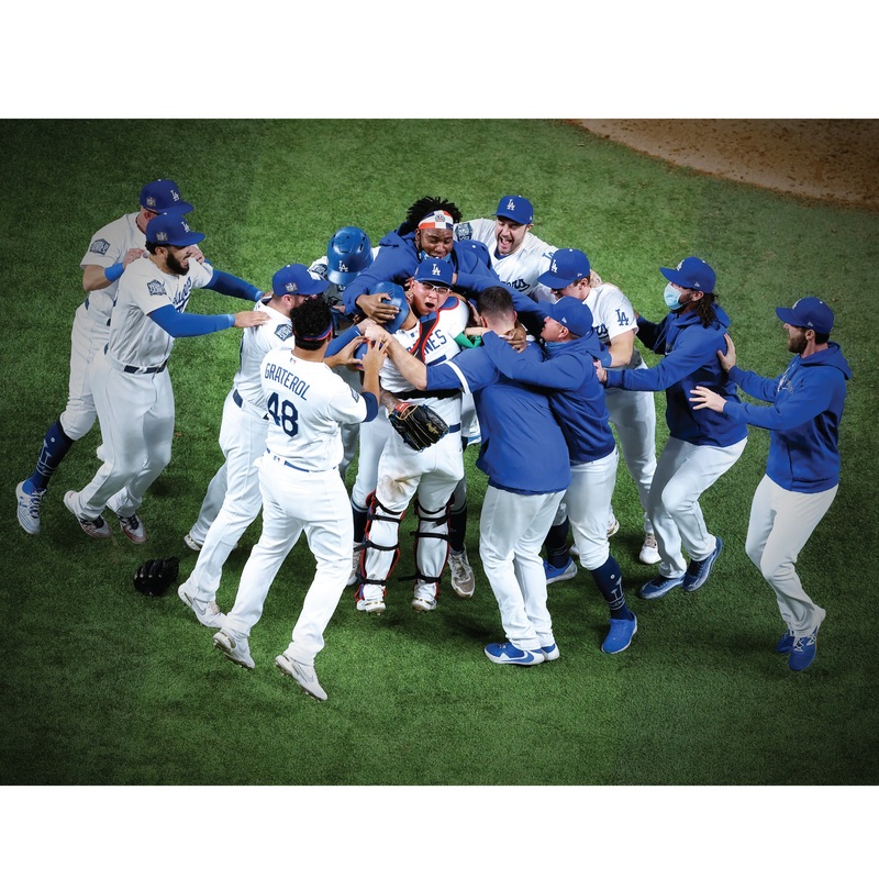 2020 World Series Champions Team Celebration – Peel & Stick Poster – Official MLB – Los Angeles Dodgers – Reusable Vinyl Wall Decal