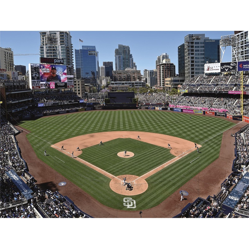 Behind Home Plate Mural – Peel & Stick Poster – Official MLB – San Diego Padres – Reusable Vinyl Wall Decal