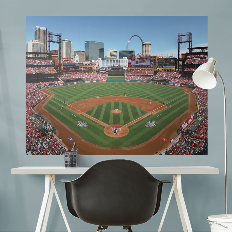 Behind Home Plate Mural – Peel & Stick Poster – Official MLB – St. Louis Cardinals – Reusable Vinyl Wall Decal