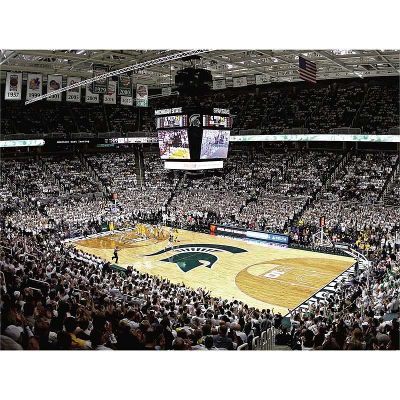 Breslin Center Corner View – Peel & Stick Poster – Official NCAA – Michigan State Spartans – Reusable Vinyl Wall Decal