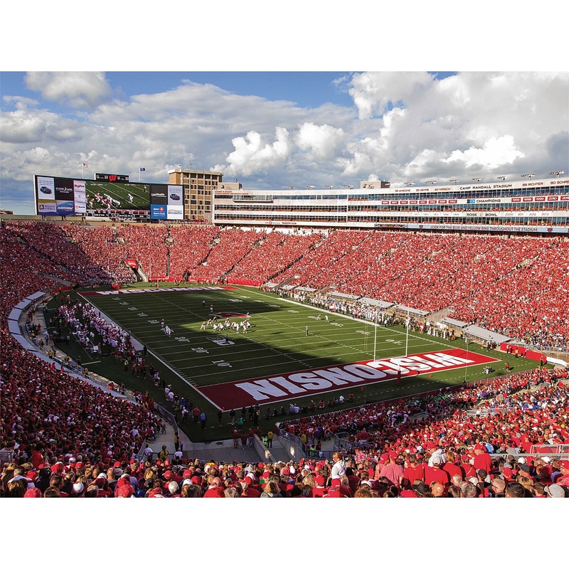 Camp Randall Stadium Cover View – Peel & Stick Poster – Official NCAA – Wisconsin Badgers – Reusable Vinyl Wall Decal