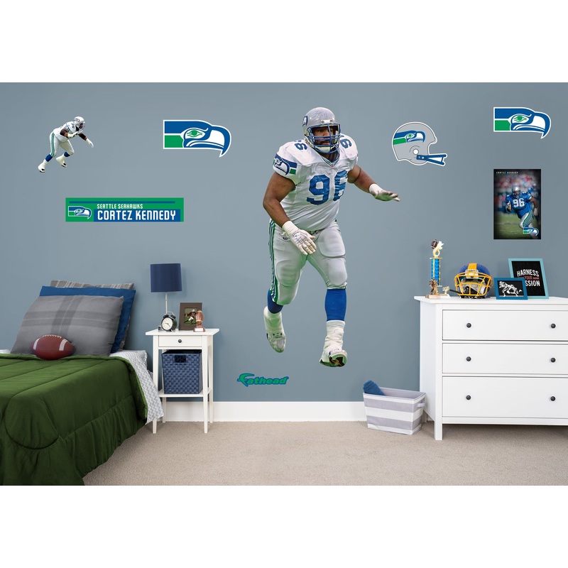 Cortez Kennedy – RealBig Legend Collection – Official NFL – Seattle Seahawks – Reusable Vinyl Wall Decals