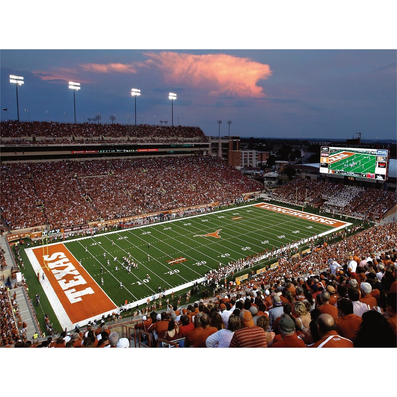 Darrell K. Royal Texas Memorial Stadium – Endzone View – Peel & Stick Poster – Official NCAA – Texas Longhorns – Reusable Vinyl Wall Decal