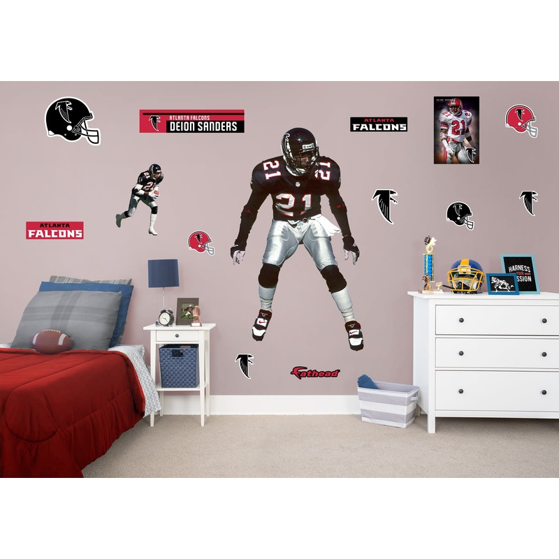 Deion Sanders – RealBig Legend Collection – Official NFL – Atlanta Falcons – Reusable Vinyl Wall Decals