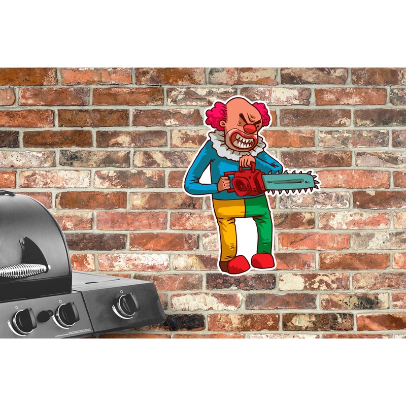 Halloween: Clowns Chainsaw Alumigraphic        –      Outdoor Graphic