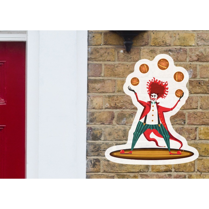 Halloween: Clowns Juggling Alumigraphic        –      Outdoor Graphic