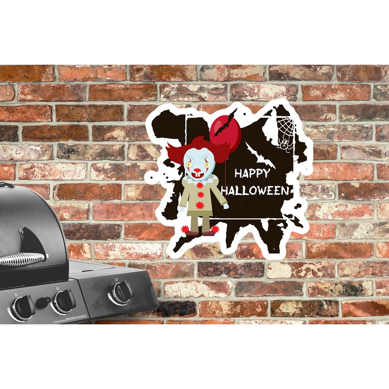 Halloween: Clowns Red Balloon Alumigraphic        –      Outdoor Graphic