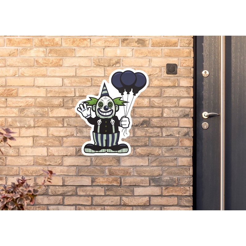 Halloween: Clowns Three Balloons Alumigraphic        –      Outdoor Graphic