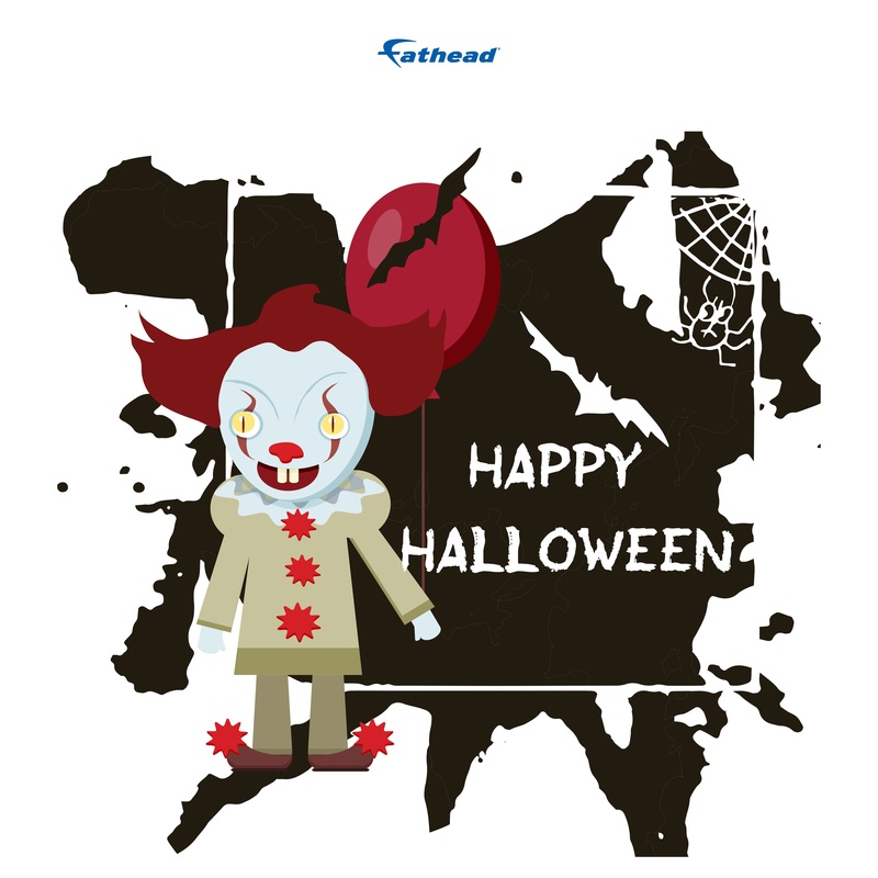 Halloween: The Red Balloon Mural        –   Removable Wall   Adhesive Decal