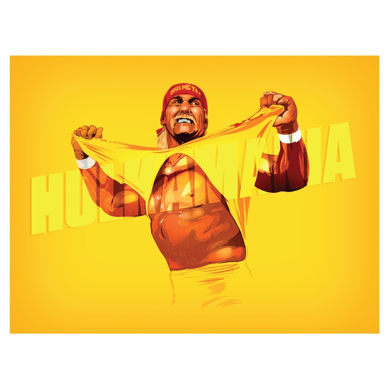 Hulk Hogan – Peel & Stick Poster – Official WWE – Reusable Vinyl Wall Decal