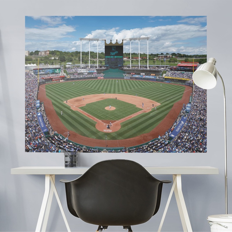 Kauffman Stadium – Peel & Stick Poster – Official MLB – Kansas City Royals – Reusable Vinyl Wall Decal
