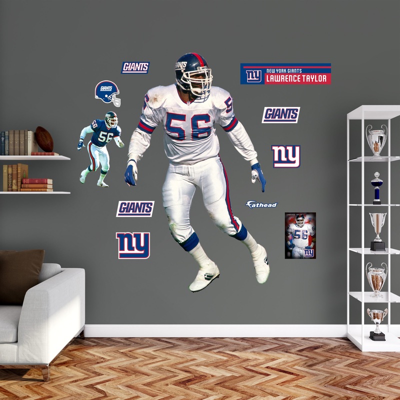 Lawrence Taylor – RealBig Legend Collection – Official NFL – New York Giants – Reusable Vinyl Wall Decals