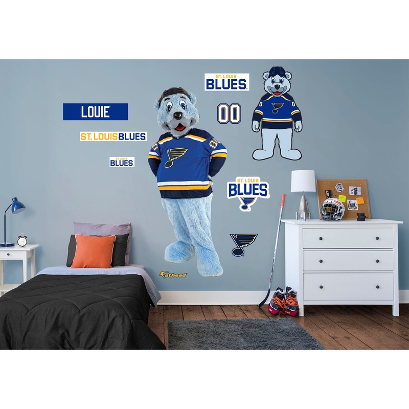 Louie Mascot – RealBig Collection – Official NHL – St. Louis Blues – Reusable Vinyl Wall Decals