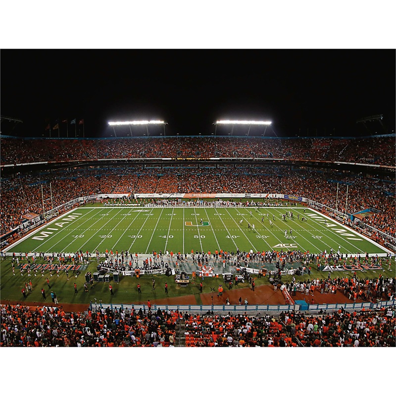 Miami Hurricanes – Hard Rock Stadium Mural – Peel & Stick Poster – Official NCAA – Reusable Vinyl Wall Decal