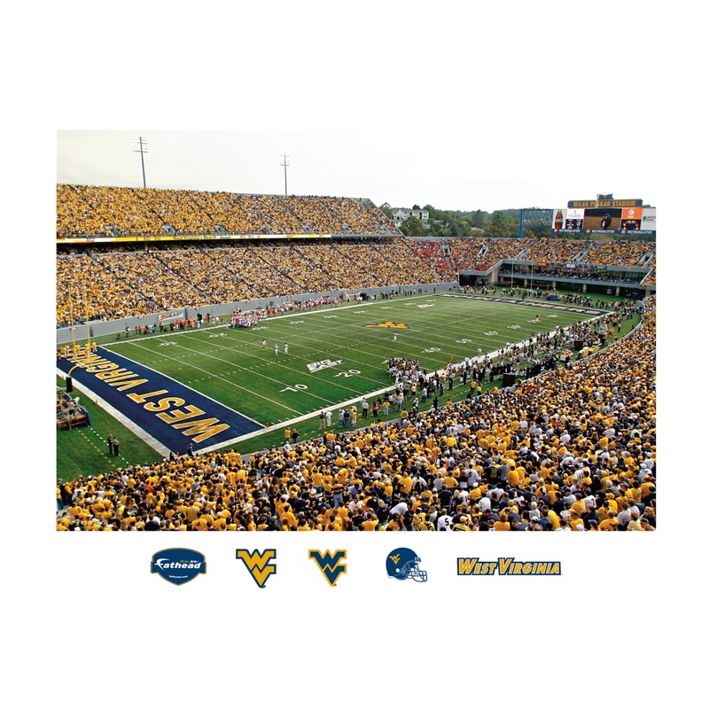 Milan Puskar Stadium Corner View – Peel & Stick Poster – Official NCAA – West Virginia Mountaineers – Reusable Vinyl Wall Decal