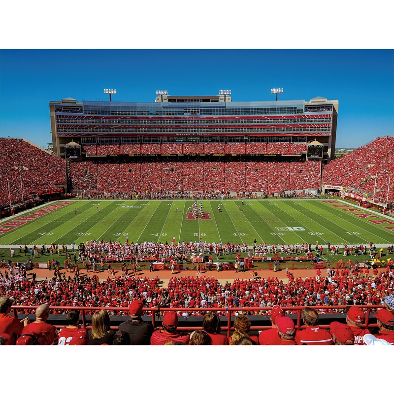 Nebraska Cornhuskers – Memorial Stadium Mural – Peel & Stick Poster – Official NCAA – Reusable Vinyl Wall Decal