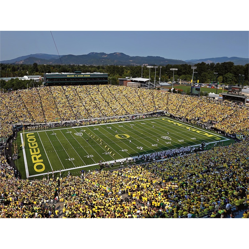 Oregon Ducks – Autzen Stadium Corner View – Peel & Stick Poster – Official NCAA – Reusable Vinyl Wall Decal