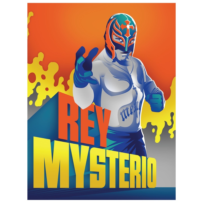 Rey Mysterio – Peel & Stick Poster – Official WWE – Reusable Vinyl Wall Decal #1