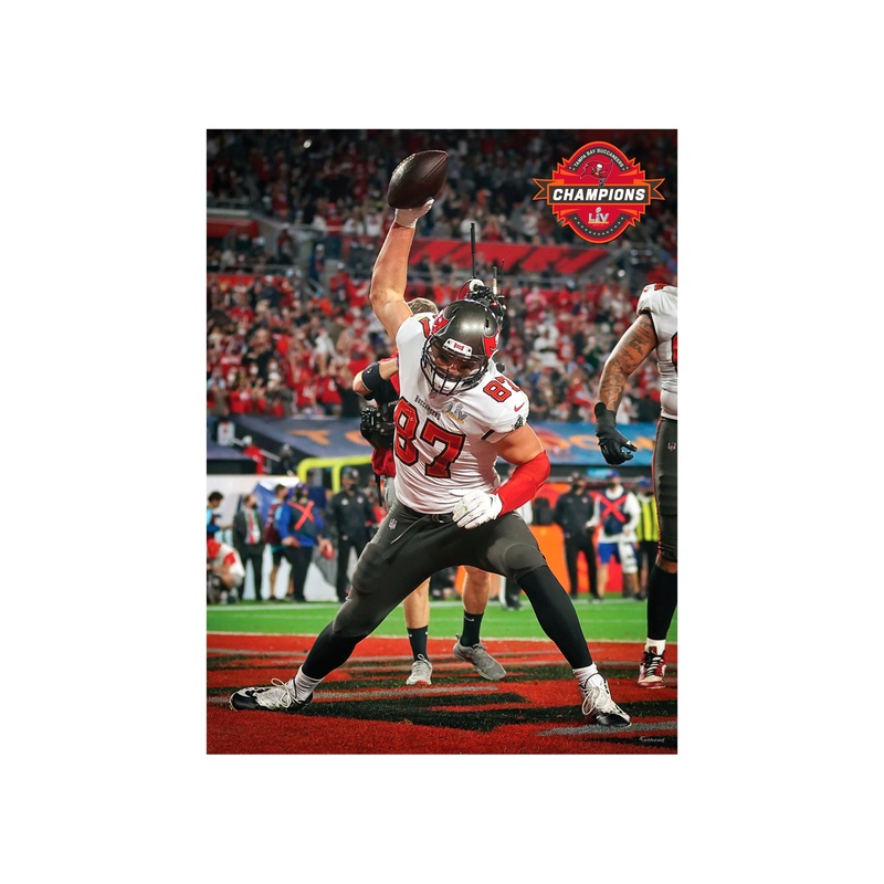 Rob Gronkowski – Super Bowl Spike – Peel & Stick Poster – Official NFL – Tampa Bay Buccaneers – Reusable Vinyl Wall Decal