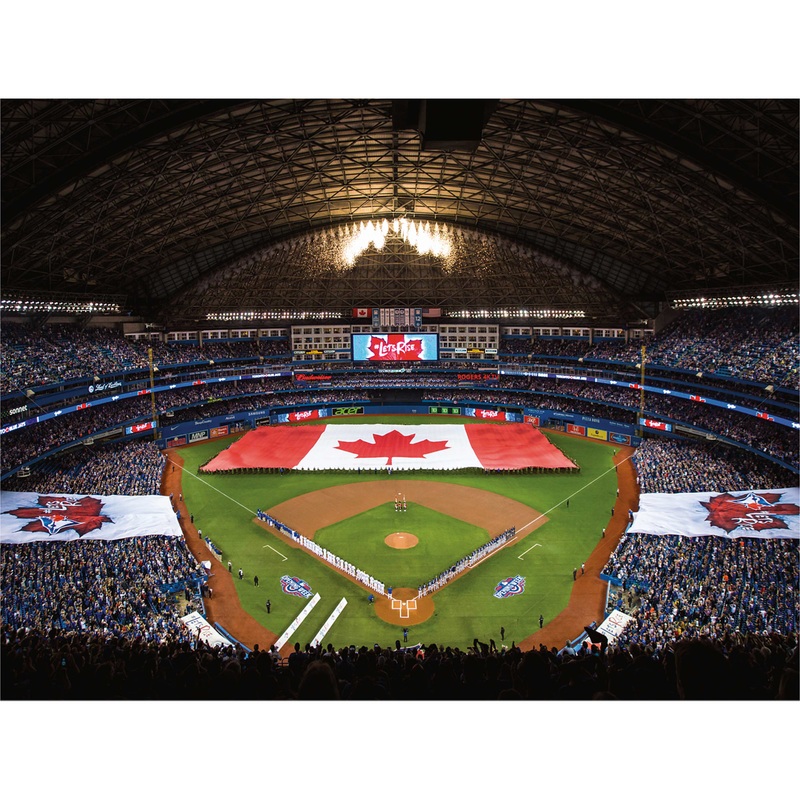 Rogers Centre Canadian Flag Mural – Peel & Stick Poster – Official MLB – Toronto Blue Jays – Reusable Vinyl Wall Decal