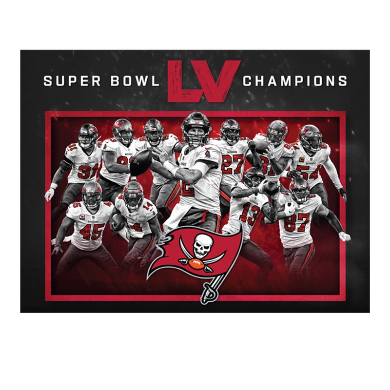 Tampa Bay Buccaneers – Super Bowl 55 Champions – Peel & Stick Poster – Official NFL – Reusable Vinyl Wall Decal