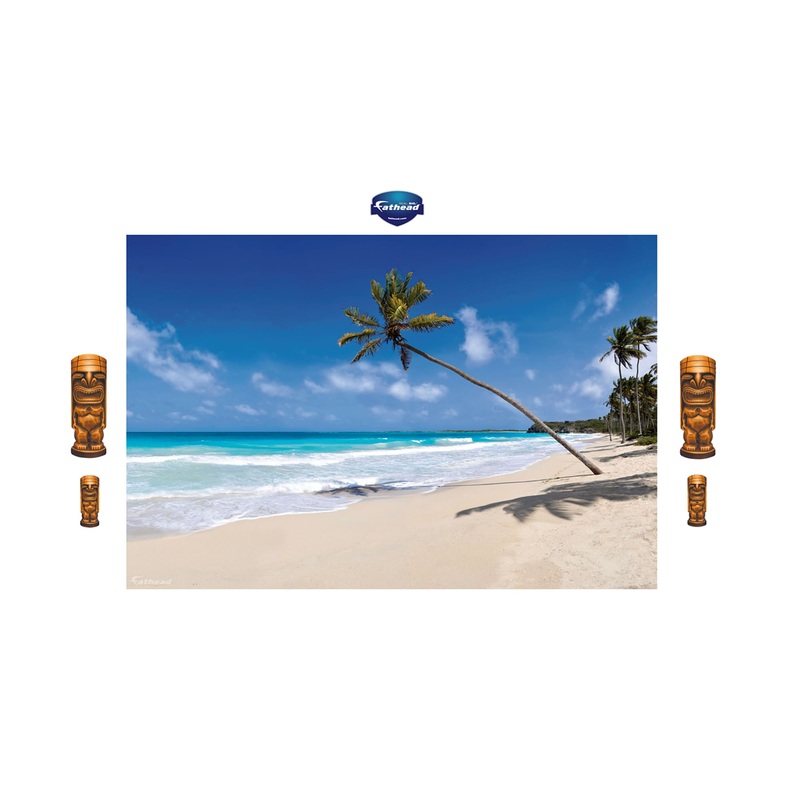 Tropical Beach:  Mural        –   Removable Wall   Adhesive Decal