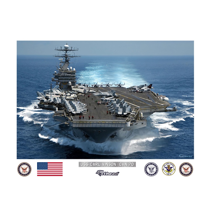 U.S. Navy:  Uss Carl Vinson Cvn-70 Mural        – Officially Licensed Navy Removable Wall   Adhesive Decal