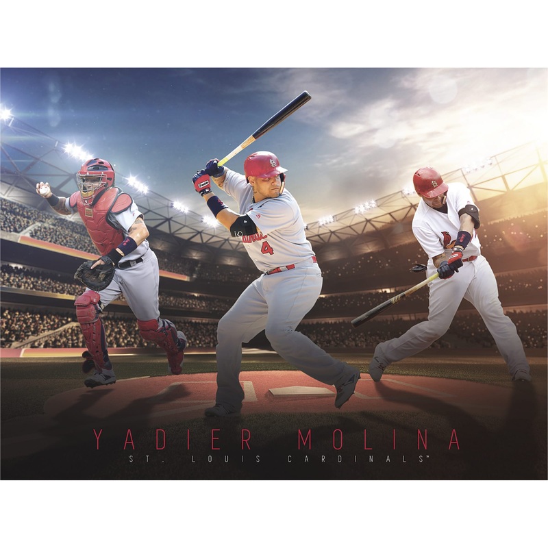 Yadier Molina – Montage Mural – Peel & Stick Poster – Official MLB – Reusable Vinyl Wall Decal