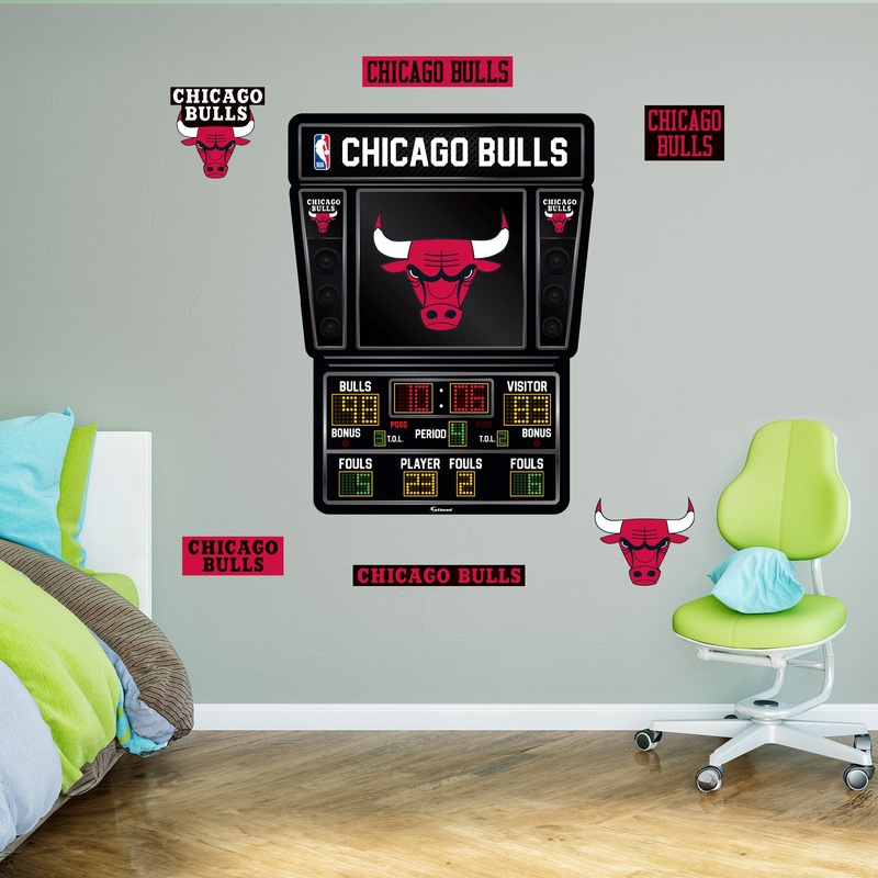 Chicago Bulls – RealBig Scoreboard Collection – Official NBA – Reusable Vinyl Wall Decals
