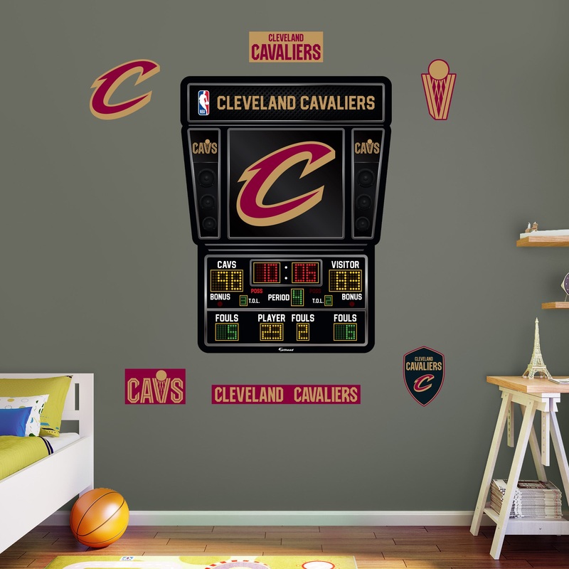 Cleveland Cavaliers – RealBig Scoreboard Collection – Official NBA – Reusable Vinyl Wall Decals