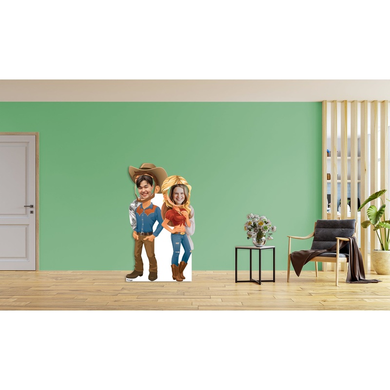 Cowboy: Cowboy and Cowgirl Stand In   Foam Core Cutout  –      Stand Out