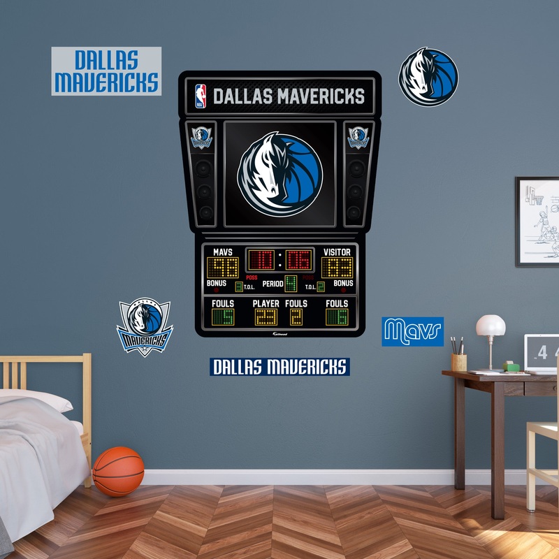 Dallas Mavericks – RealBig Scoreboard Collection – Official NBA – Reusable Vinyl Wall Decals