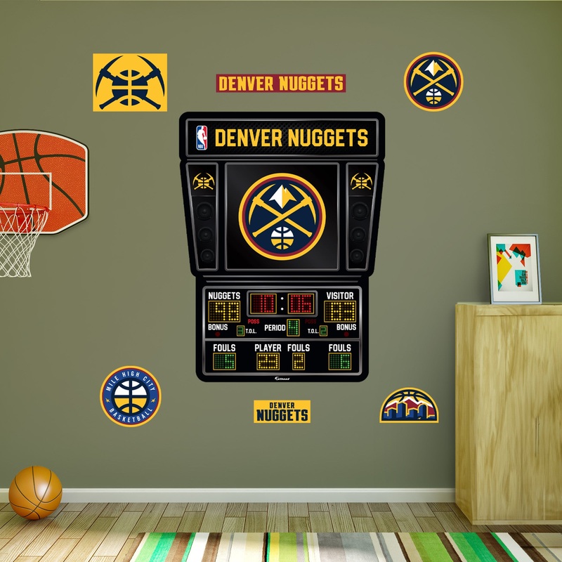 Denver Nuggets – RealBig Scoreboard Collection – Official NBA – Reusable Vinyl Wall Decals