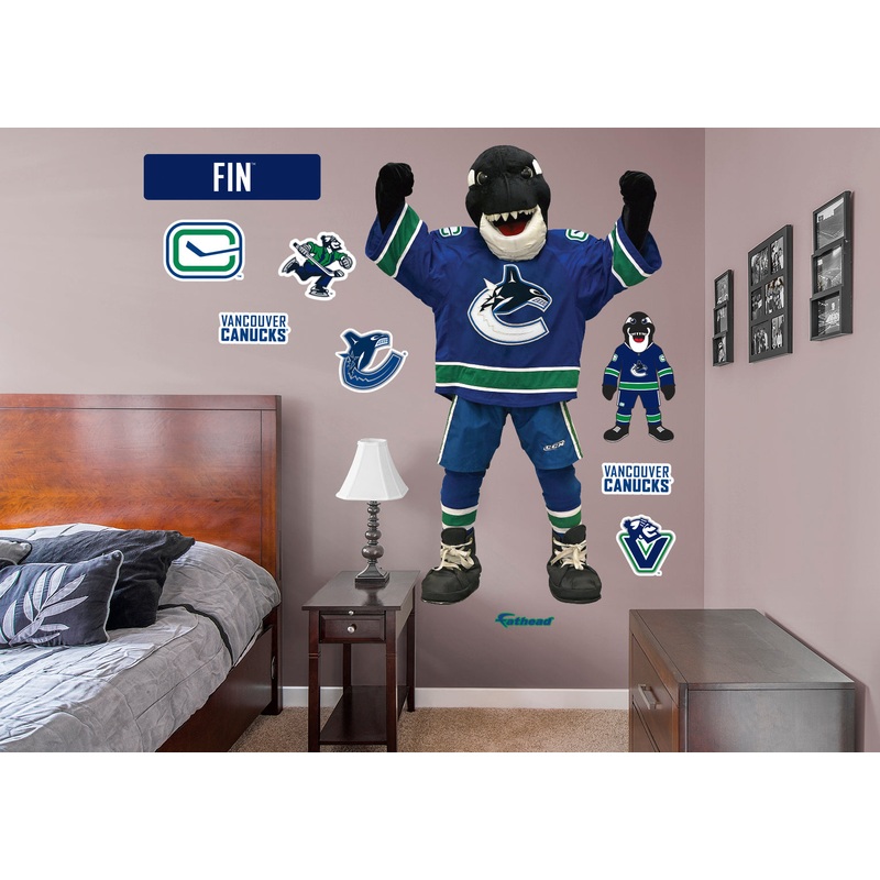 Fin Mascot – RealBig Collection – Official NHL – Vancouver Canucks – Reusable Vinyl Wall Decals
