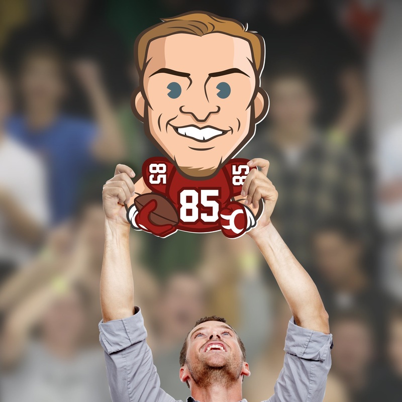 George Kittle Emoji – Big Head – Official NFL – San Francisco 49ers – Foam Core Cutout