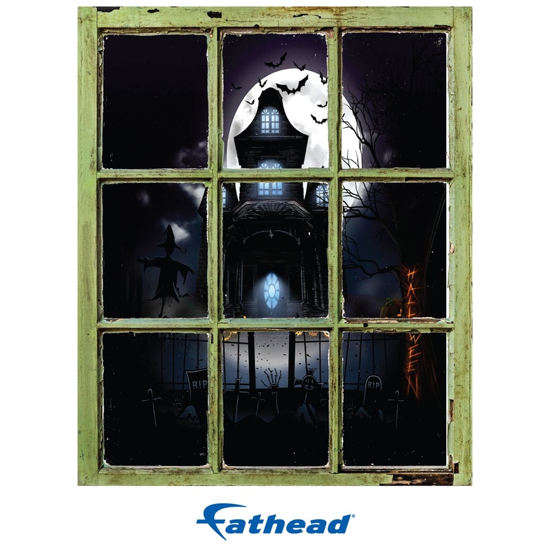 Halloween:  Bats Icon Instant Windows        –   Removable Wall   Adhesive Decal
