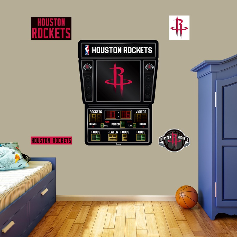 Houston Rockets – RealBig Scoreboard Collection – Official NBA – Reusable Vinyl Wall Decals