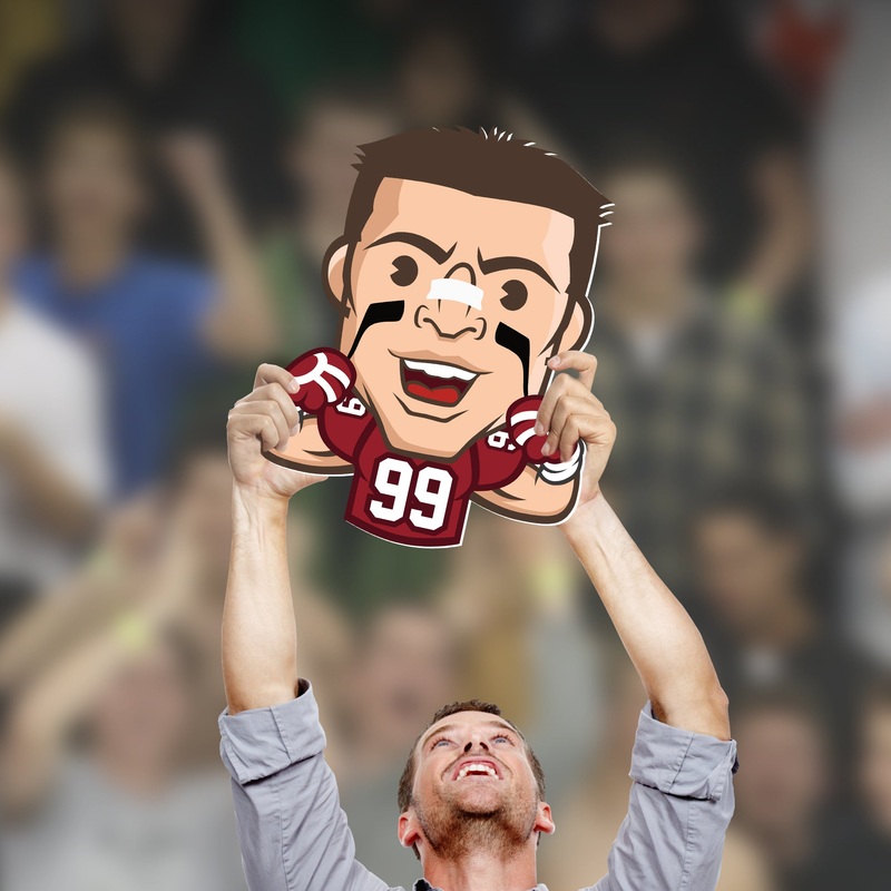 J.J. Watt Emoji – Big Head – Official NFL – Arizona Cardinals – Foam Core Cutout