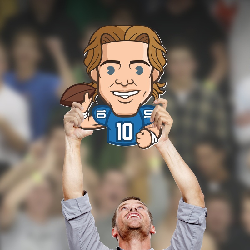Justin Herbert Emoji – Big Head – Official NFL – Los Angeles Chargers – Foam Core Cutout