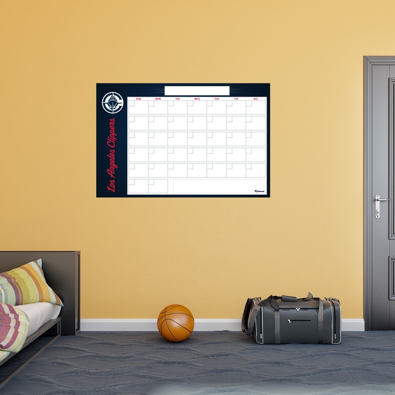 Los Angeles Clippers – Dry Erase Calendar – Official NBA – Reusable Vinyl Wall Decal