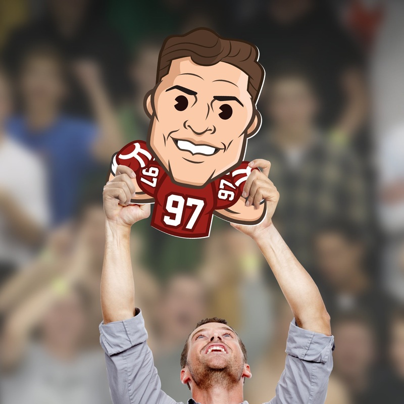 Nick Bosa Emoji – Big Head – Official NFL – San Francisco 49ers – Foam Core Cutout