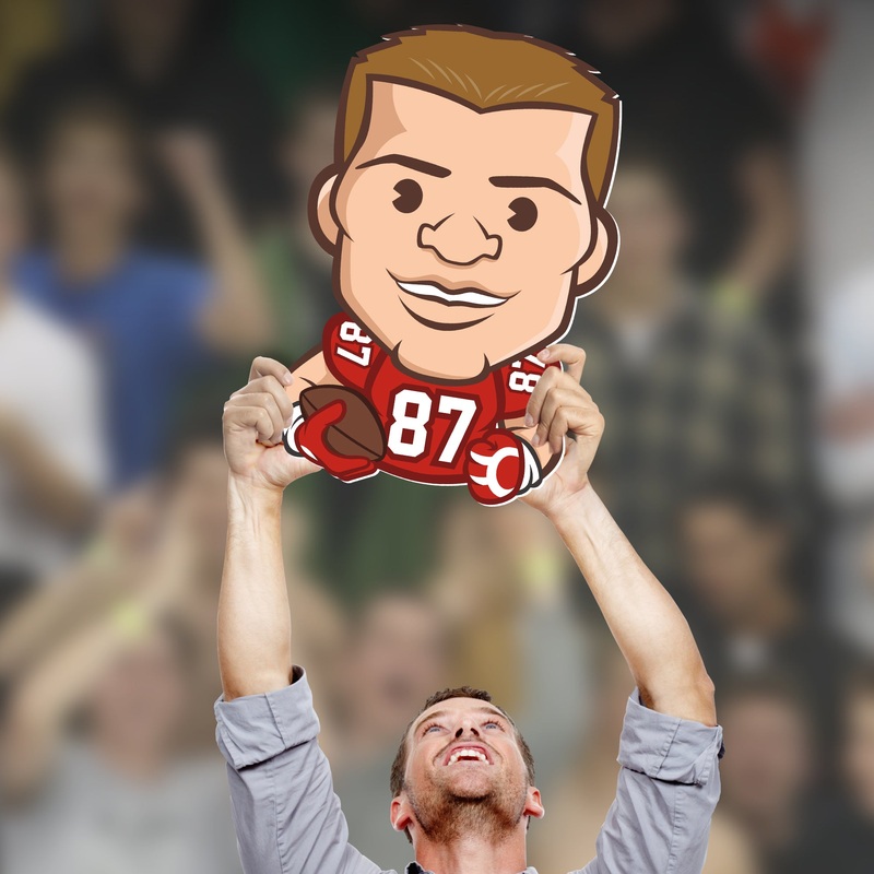 Rob Gronkowski Emoji – Big Head – Official NFL – Tampa Bay Buccaneers – Foam Core Cutout