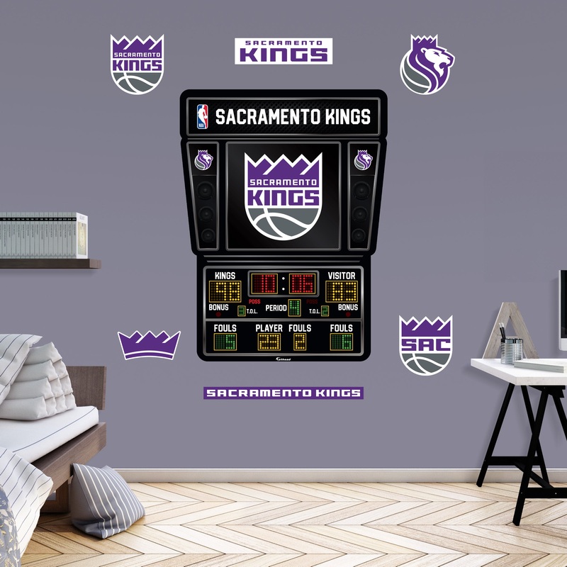 Sacramento Kings – RealBig Scoreboard Collection – Official NBA – Reusable Vinyl Wall Decals