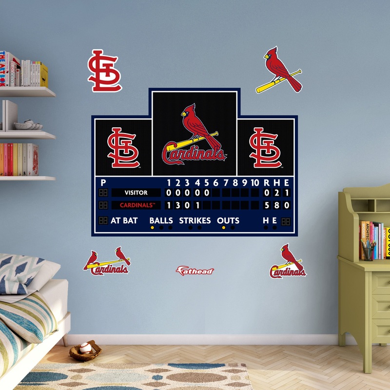 St. Louis Cardinals – RealBig Scoreboard Collection – Official MLB – Reusable Vinyl Wall Decals